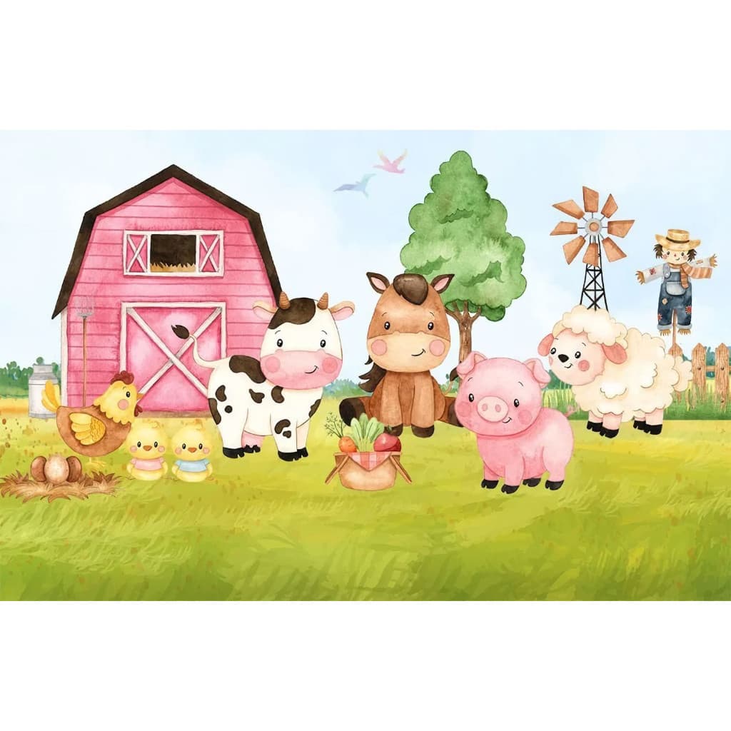 Painel em lona Decoração de Festa - Fazendinha MOd4