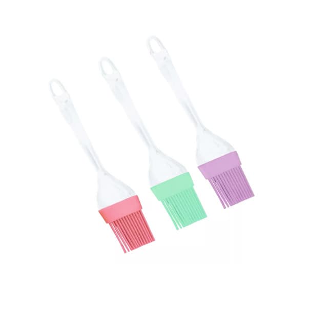 Pincel Culinário Silicone Untar Confeitar Pão Pincelar Com Cabo Plástico