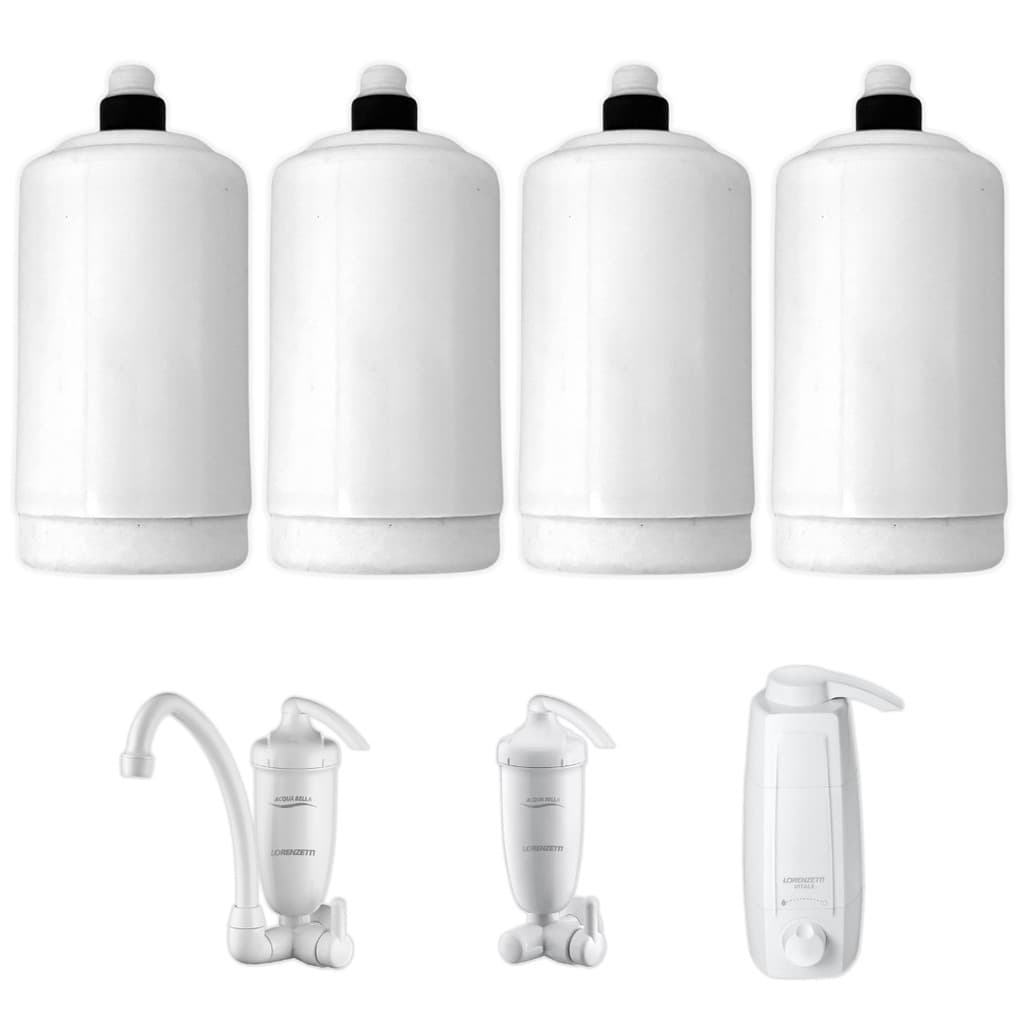 Kit 4 Refil Filtro Acqua Bella E Vitale Rv-01 Compatível Purificador Lorenzetti Carvão Ativado e Polipropileno Atóxico