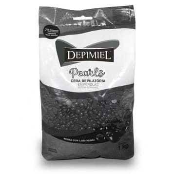 Cera Negra Depimiel 1 Kg lama negra em pérolas pelos grossos e masculino