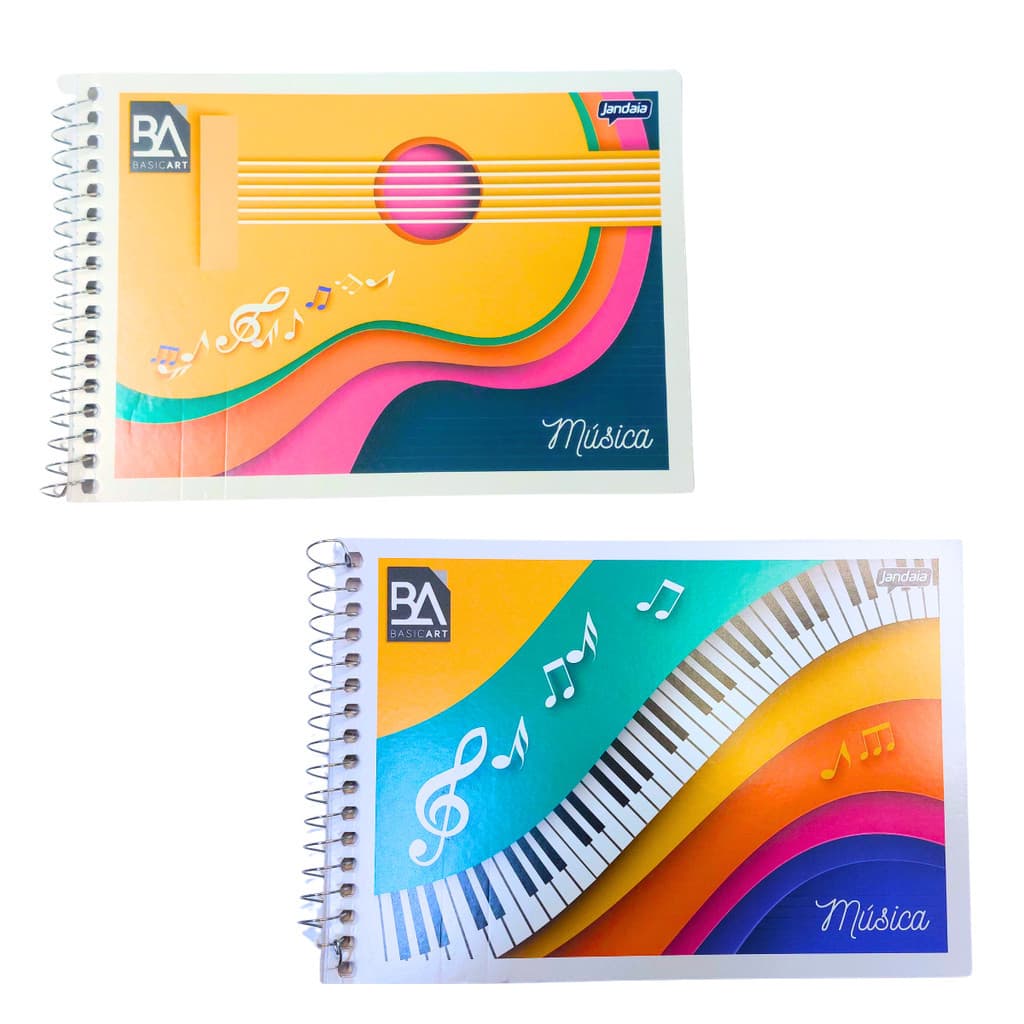 CADERNO DE MUSICA  1/4 ESPIRAL 40F FLEX C/02UN - JANDAIA