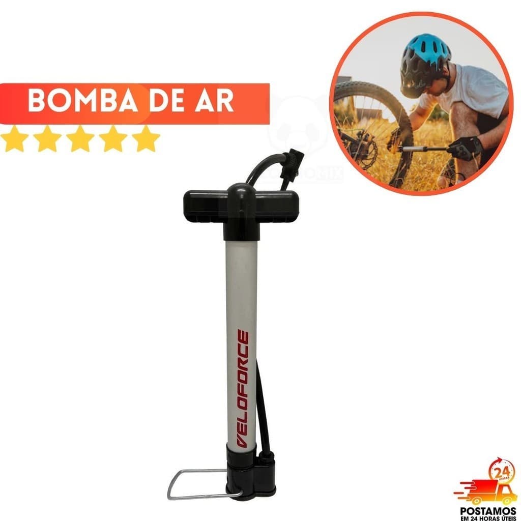 Bomba oficina alumínio polida pequena 320 mm Mangueira 50cm