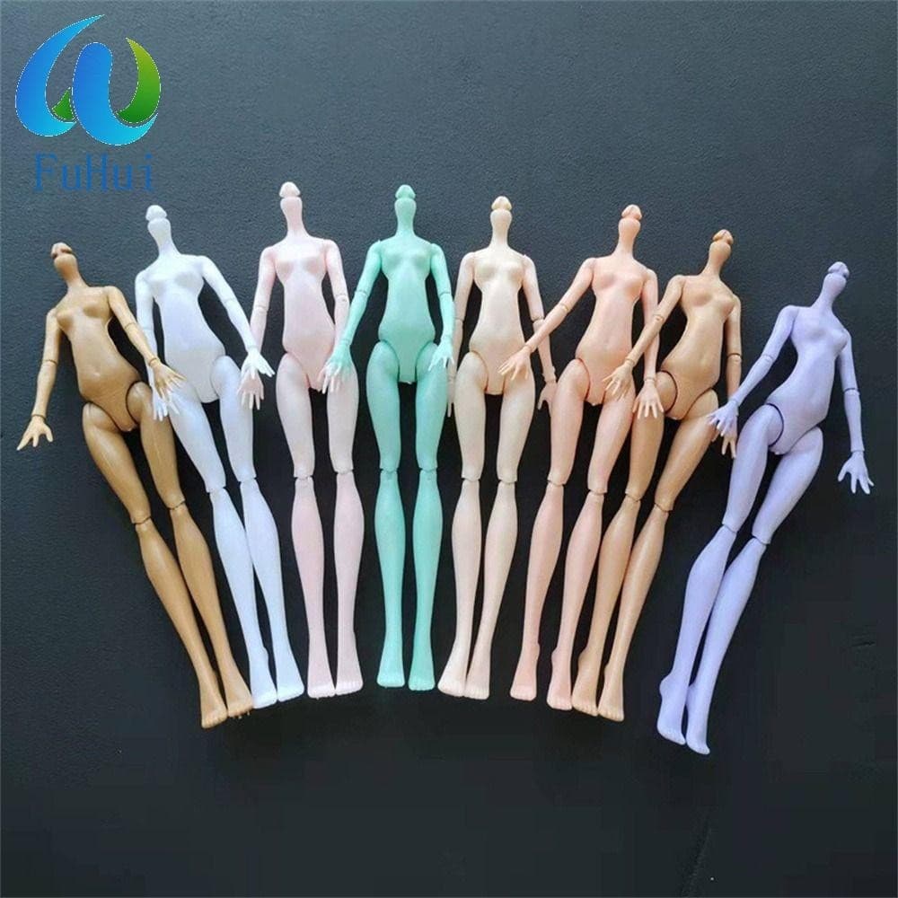 Boneca De Articulações Móveis FUHUI , Rosa Branca De Pele Escura , Corpo Nu , Brinquedos De Movimento Flexível Multiarti