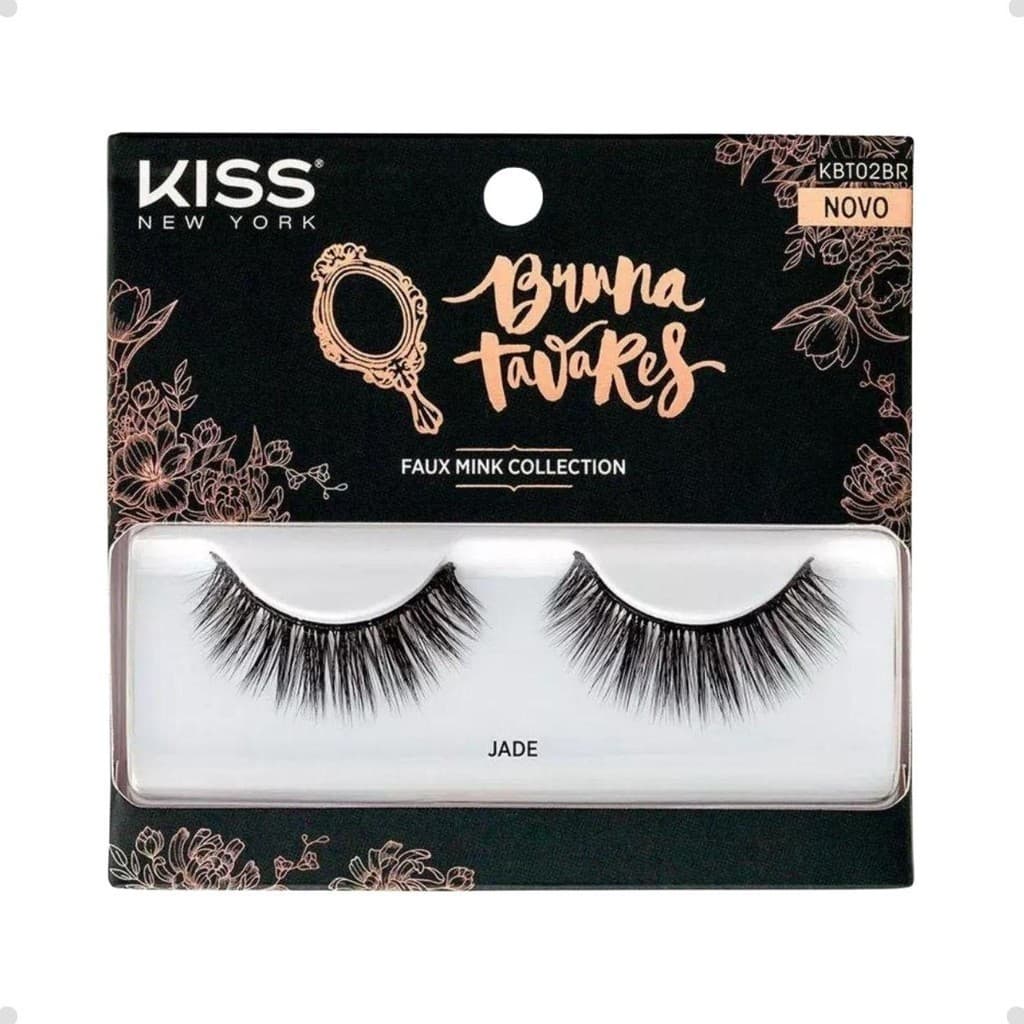 CÍLIOS POSTIÇOS KISS NY BRUNA TAVARES JADE REF.KBT02BR