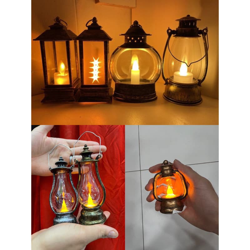 Lampião De Led Para Decoração -Vintage A Bateria JA INCLUSA