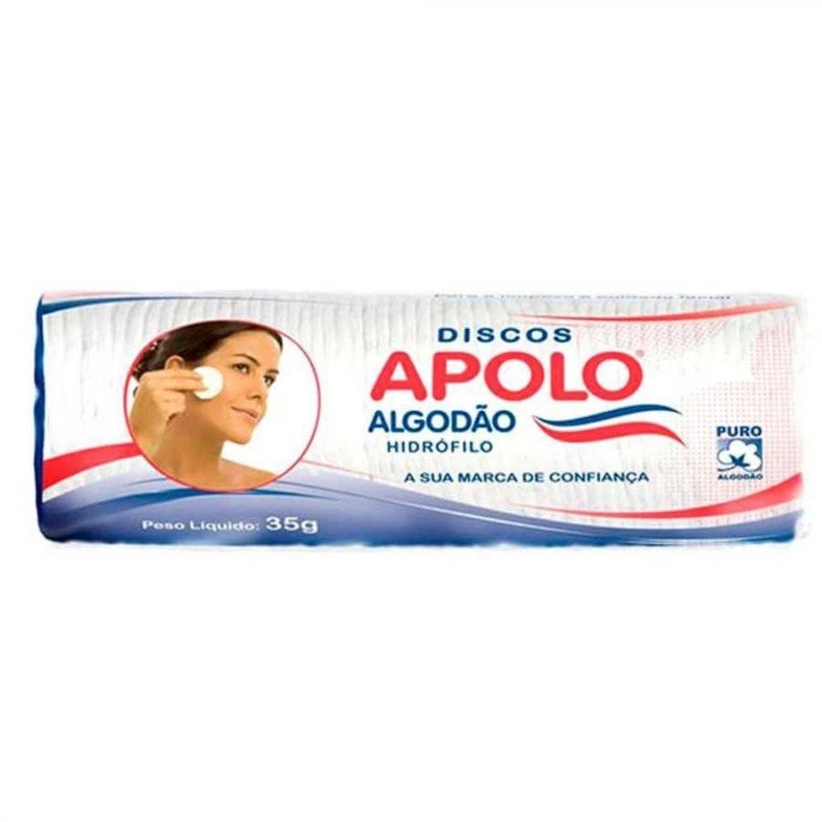 Algodao Apolo Disco 35g remoção de maquiagem e limpeza de pele
