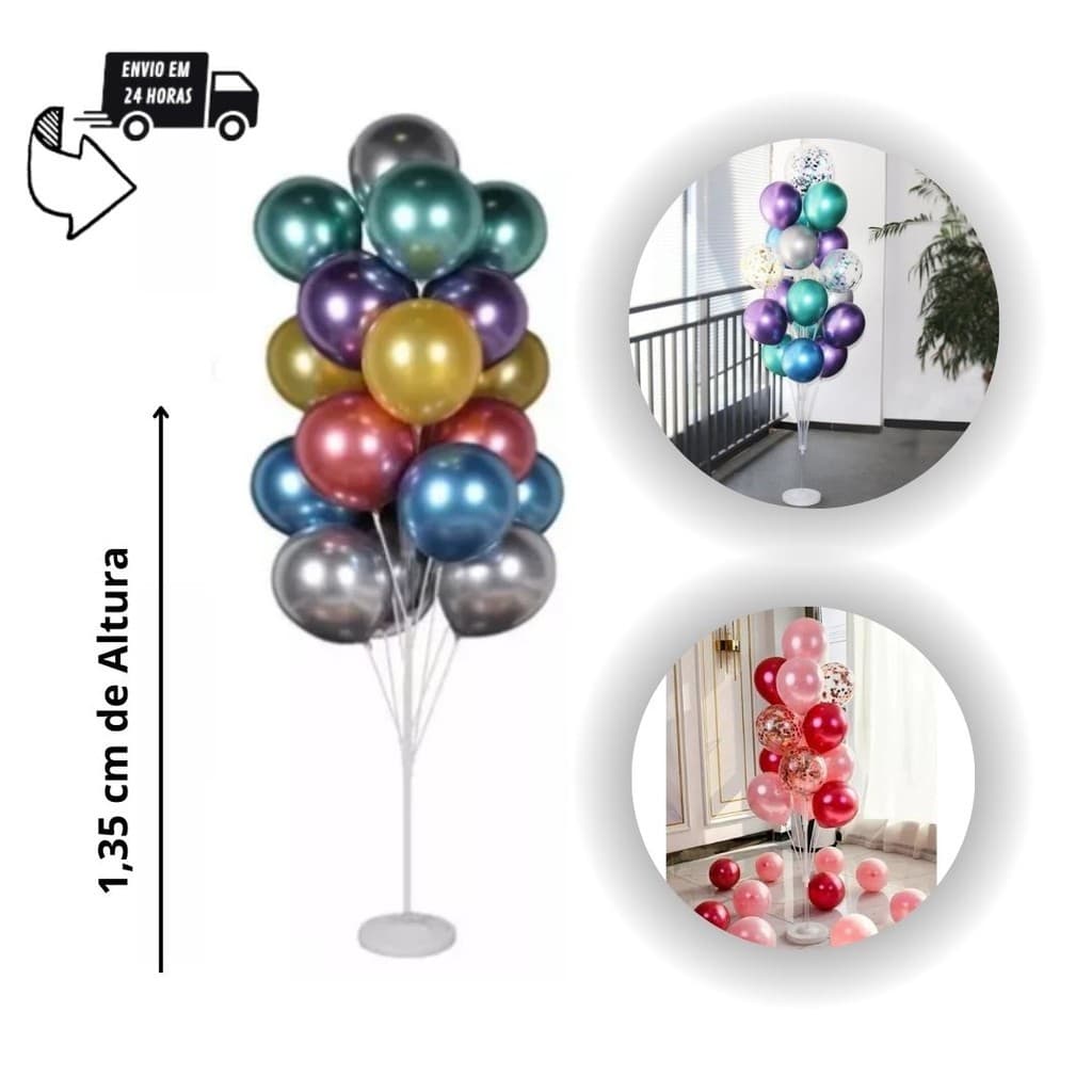 Suporte Para Balão de Chão 1,30CM 13 Pontos de Balões