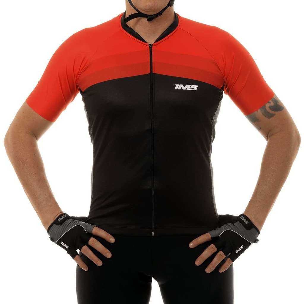 Camisa de Ciclismo IMS Racing Milano Fire Vermelha