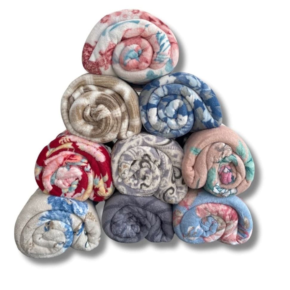 2 Cobertor Manta Fleece Estampada Soft Estampada CASAL  2,40m x 1,80m Quentinha  Coberta estampas sortidas macia inverno
