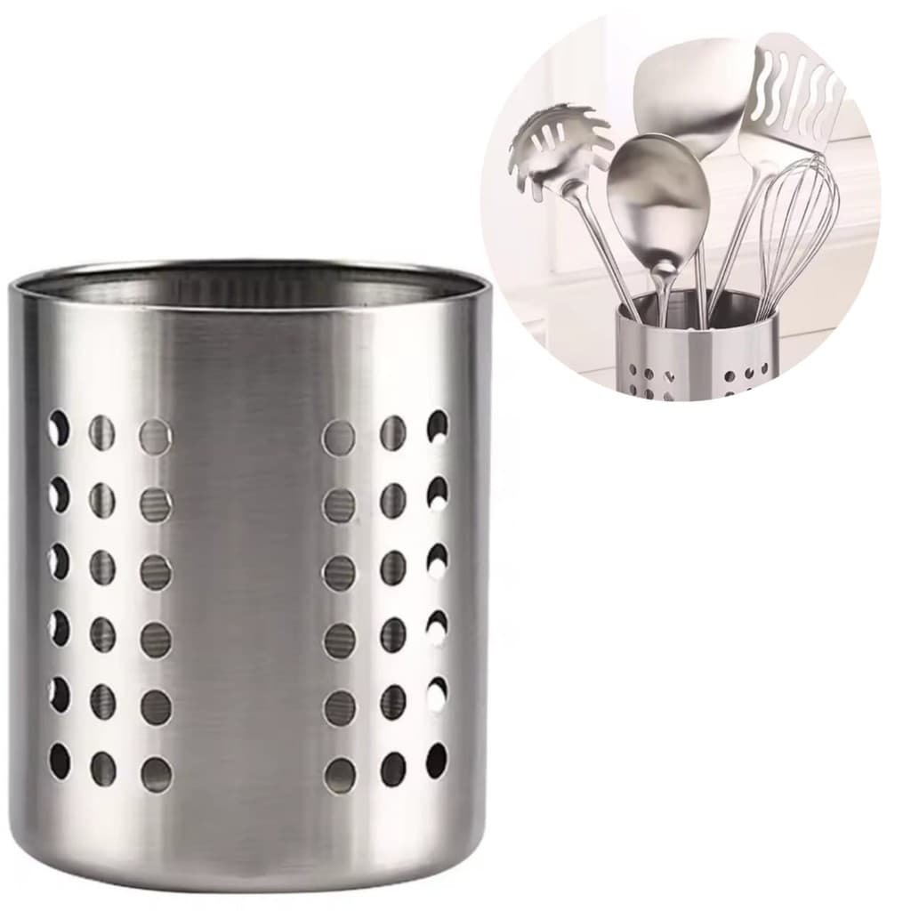 Porta Talheres Escorredor Inox Grande Organizador Premium