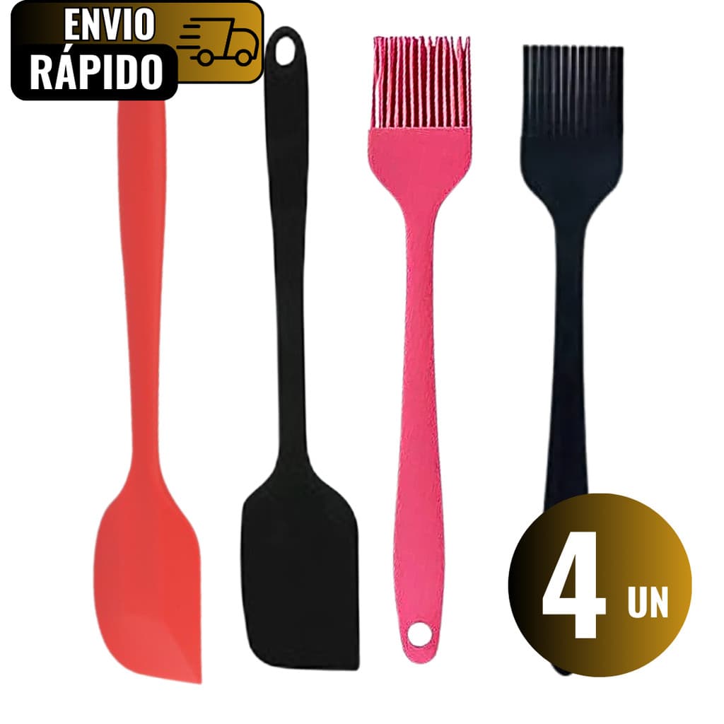 Conjunto 2 Espátula De Silicone 2 Picel De Silicone Para Cozinha Domicilios Restaurantes Lanchinetes