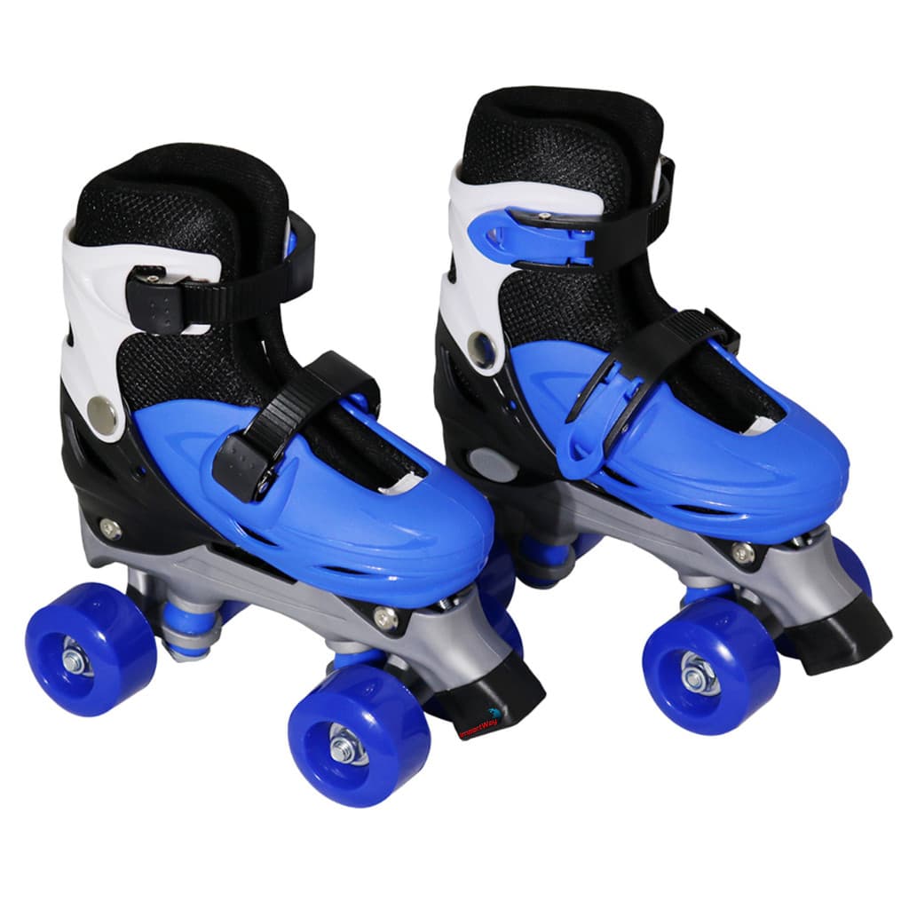 Patins 4 Rodas Roller Azul Tamanho M 35/38 - Bw016Azm