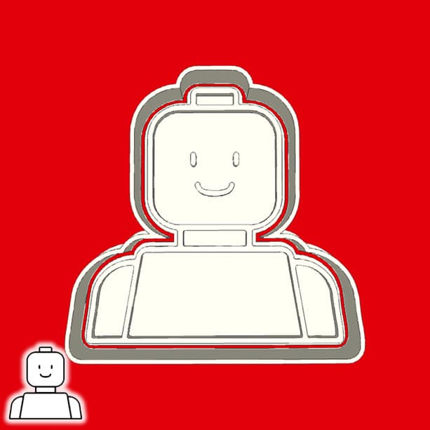 Cortador de Biscoito LEGOS - TORSO E CABEÇA