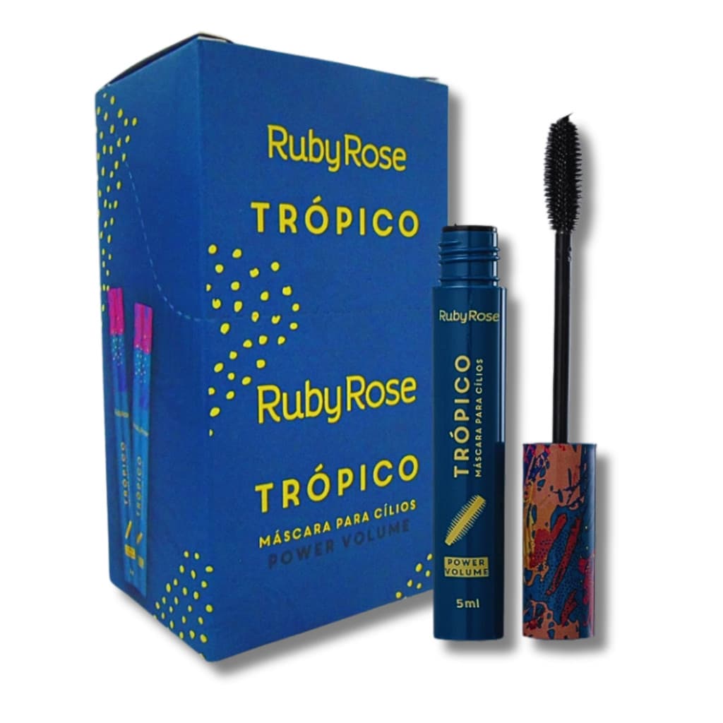 Box com 12 Unidades Máscara para Cílios Trópico Power Volume - Ruby Rose Yis