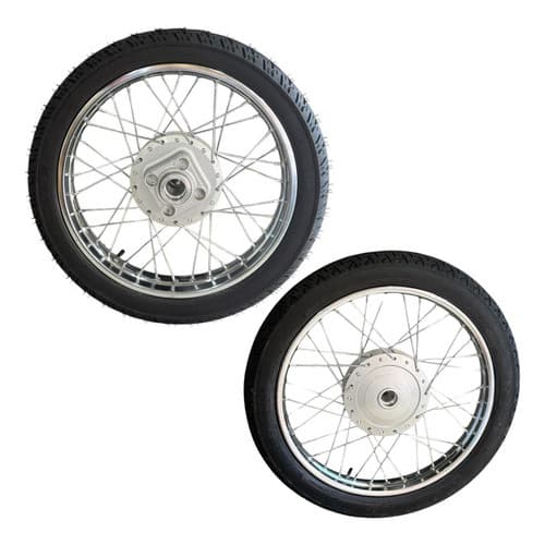 Par De Roda Cg Fan 125 2000 Á 2008 + Pneu Completa