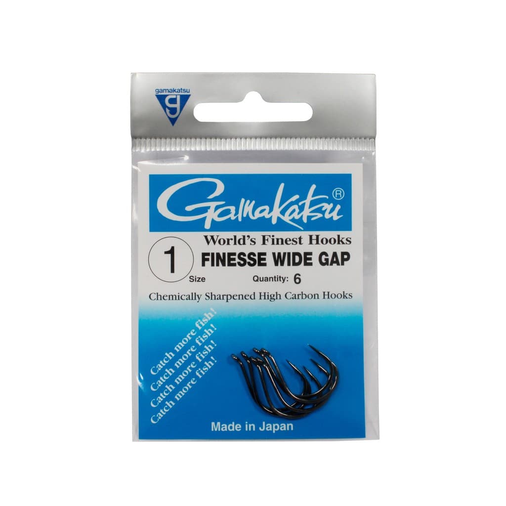 Anzol em Aço Carbono Finesse Wide Gap 6Un - Gamakatsu