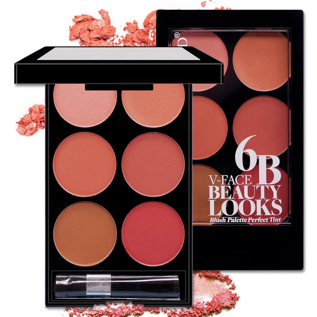 Paleta De Maquiagem Fácil De 6 Cores Natural Tridimensional Blush
