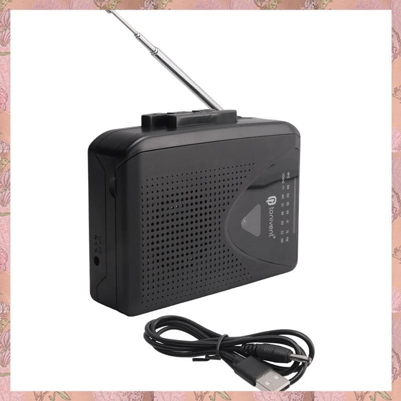 [B J R W] Leitor De Fita Cassete Portátil Walkman Alto-Falante Embutido Rádio AM/FM Com Conector Eeadphone De 3,5mm Música Adesiva Estéreo Fácil De Usar