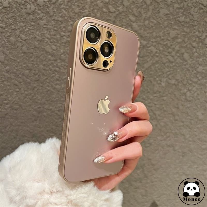 Telefone Dura Fosca Premium Rose Gold AG Case Capa Capinha De Celular Para iPhone 16 15 12 13 14 11 Pro Max 15 Plus