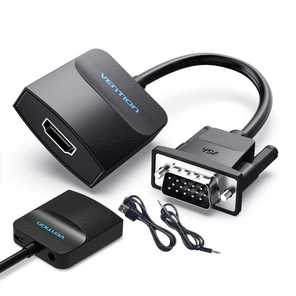 Adaptador Conversor Vga Para Hdmi Com Som Áudio Vga-hdmi