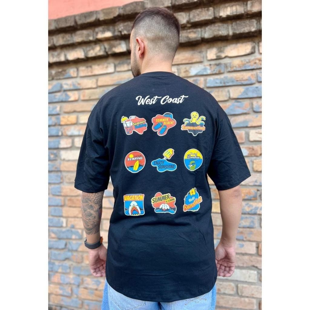 Camiseta Masculina Oversize Estampa P M G GG 100% Algodao