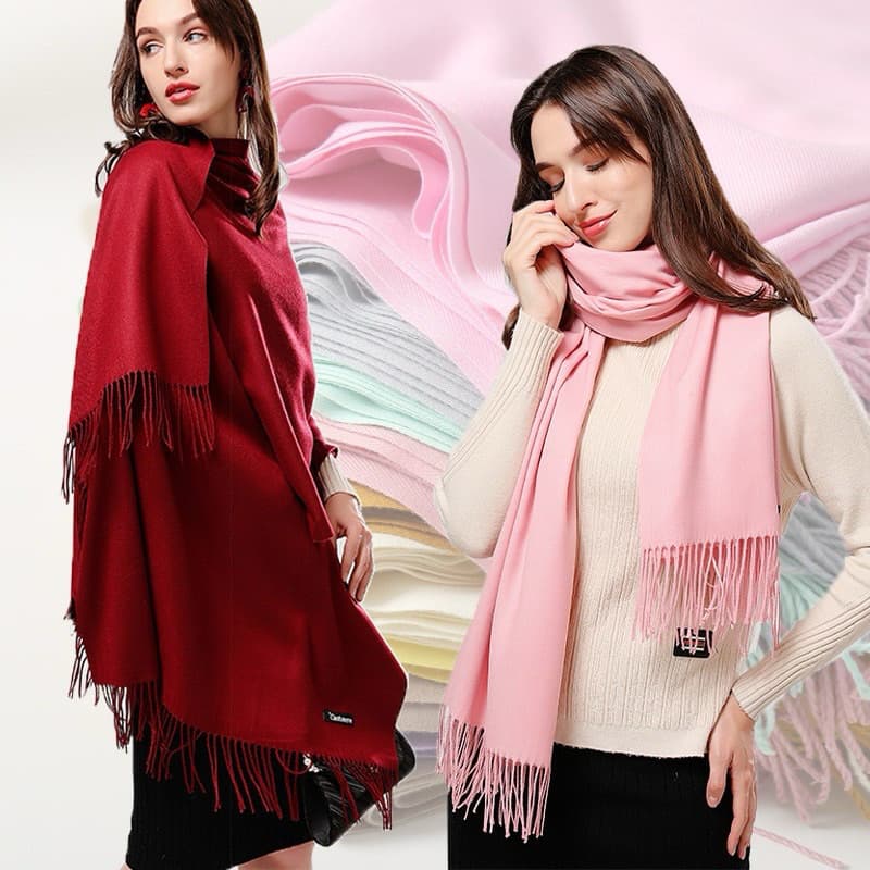 Cachecol Inverno Lenço Pashmina Xale Echarpe Feminino Grossa Radimi