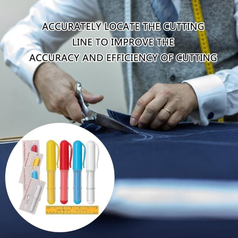 YU 4 5 Pcs Conjunto Apagar Alfaiates Giz Tecido Marcadores De Roda Em Forma De Caneta