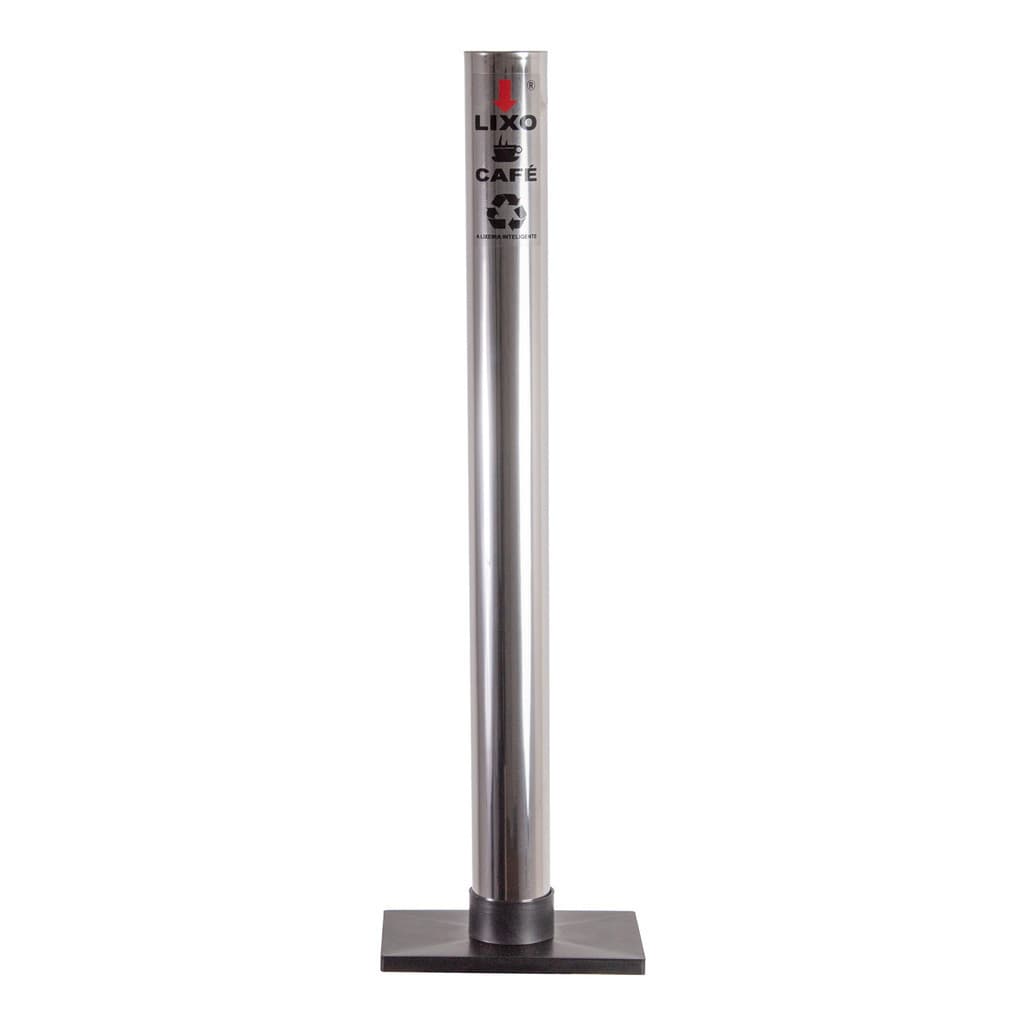 Lixo Coletor Inox Individual Espelhado Para Copos Descartáveis Pratico Café