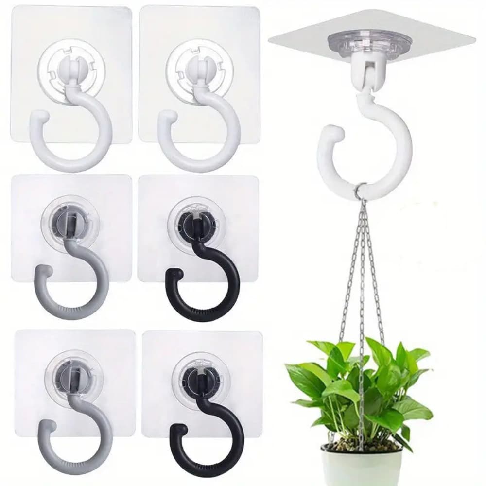Ganchos Adesivos Cabide Pegajoso De Teto Utilitários Gancho De Decoração Pendurados , Giratório Sem Broca Suspensão