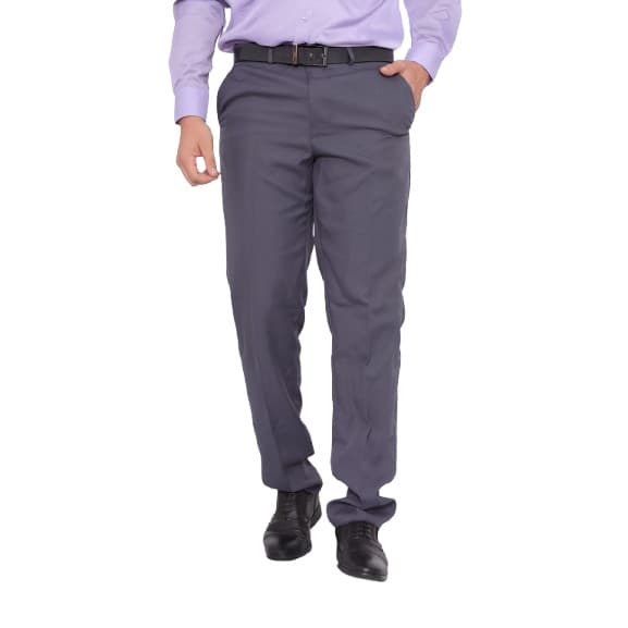 Calça Social Slim Cinza Escuro Calça de Terno Oxford