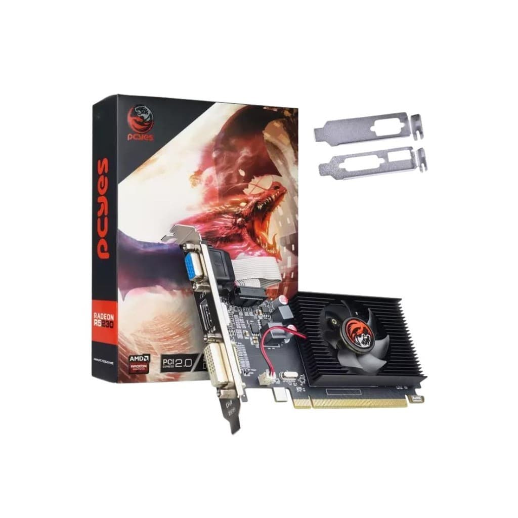 Placa de vídeo GPU R5 230 2GB DDR3 64 Bits Low Profile