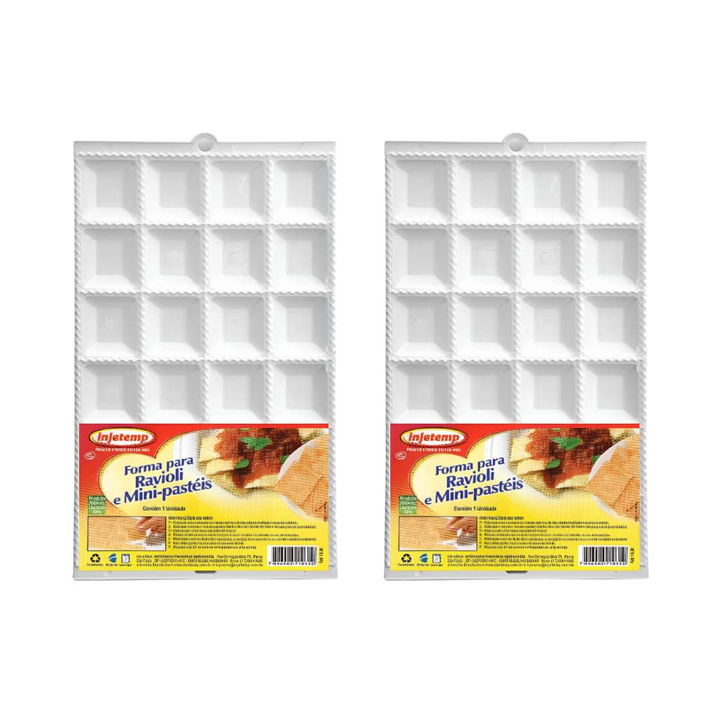 Kit 2 Forma Ravioli E Mini Pastel Faz 24 Por Vez