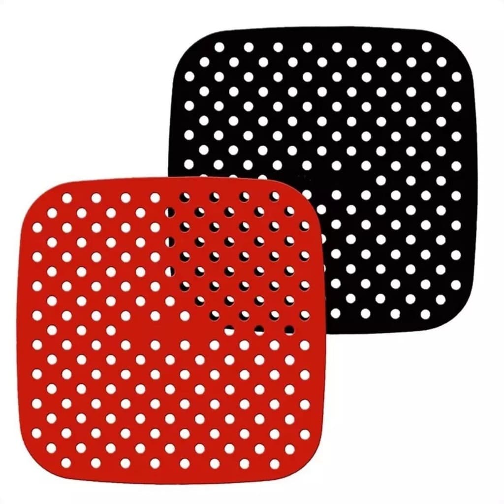 Tapete de Silicone Quadrado para Fritadeira Forro AirFryer sem BPA Resistente Fácil Limpeza