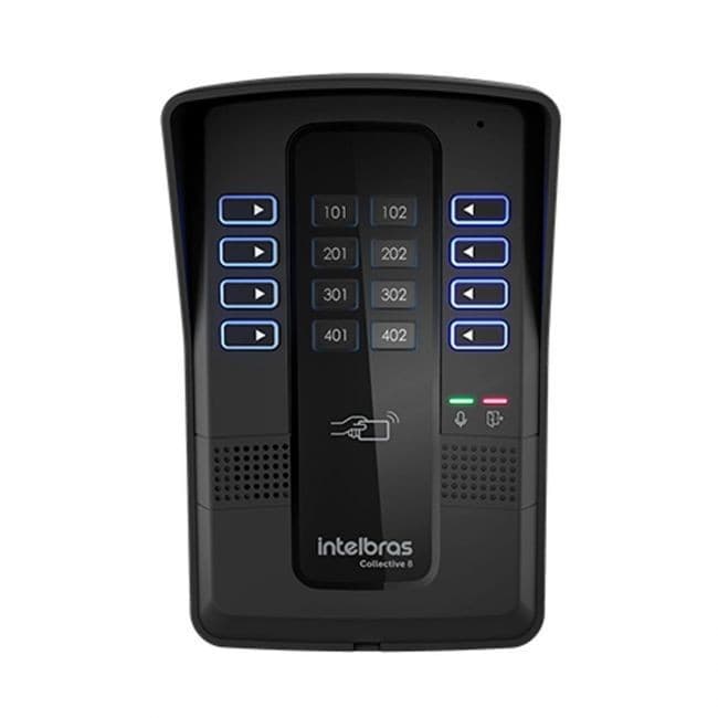 Central de Interfonia 8i Pontos Com Controlador de Acesso RFID Collective 8 Intelbras