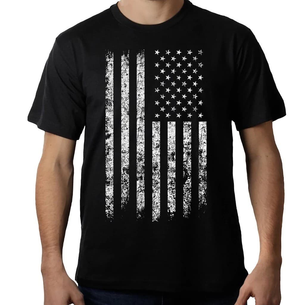 Camisa Camiseta Bandeira Americana 100% Algodão Adulto Moda Street font t-shirt