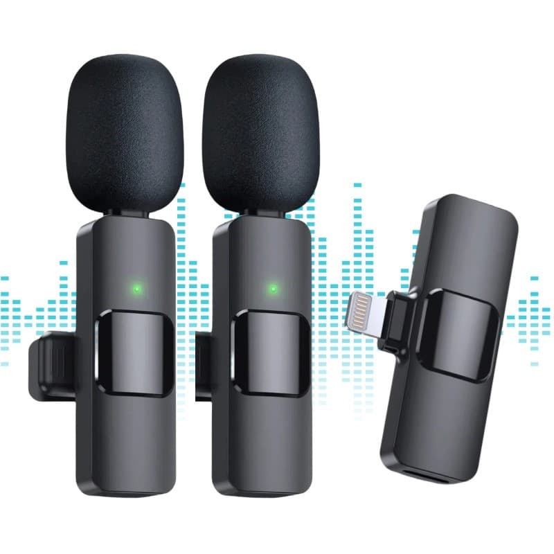 Microfone De Lapela para Celular Gravar Videos,Mini Microfone Sem Fio Android Tipo c ou Iphone