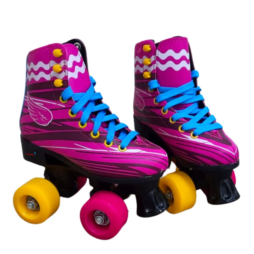 Patins 4 Rodas Roller Classico Rosa 30/31 - Bw020R30