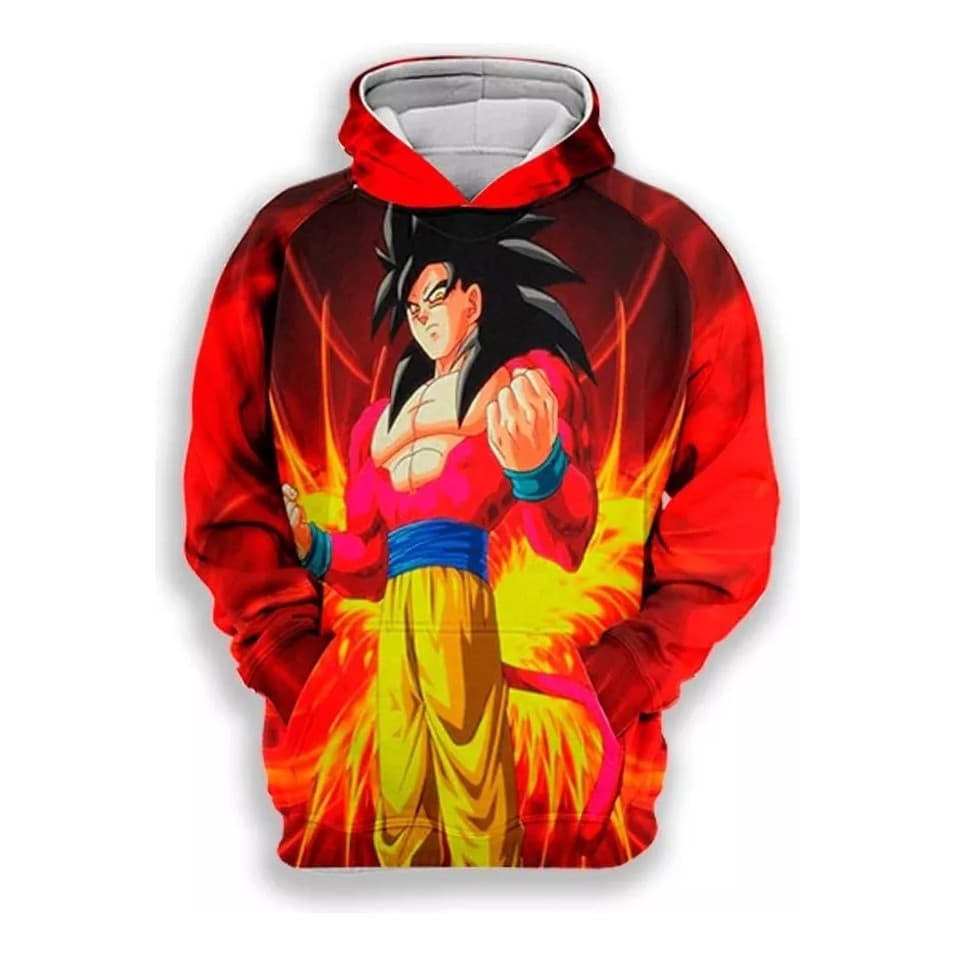 Moletom Unisex Sublimado Dragon Bal Z Goku Casaco Blusao Frio animes e desenhos Envio Imediato