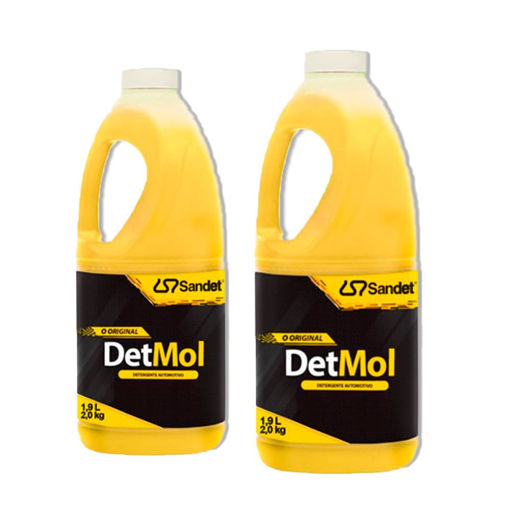 Kit 2 Shampoo Automotivo DetMol Limpeza Pesada Sandet 1,9L