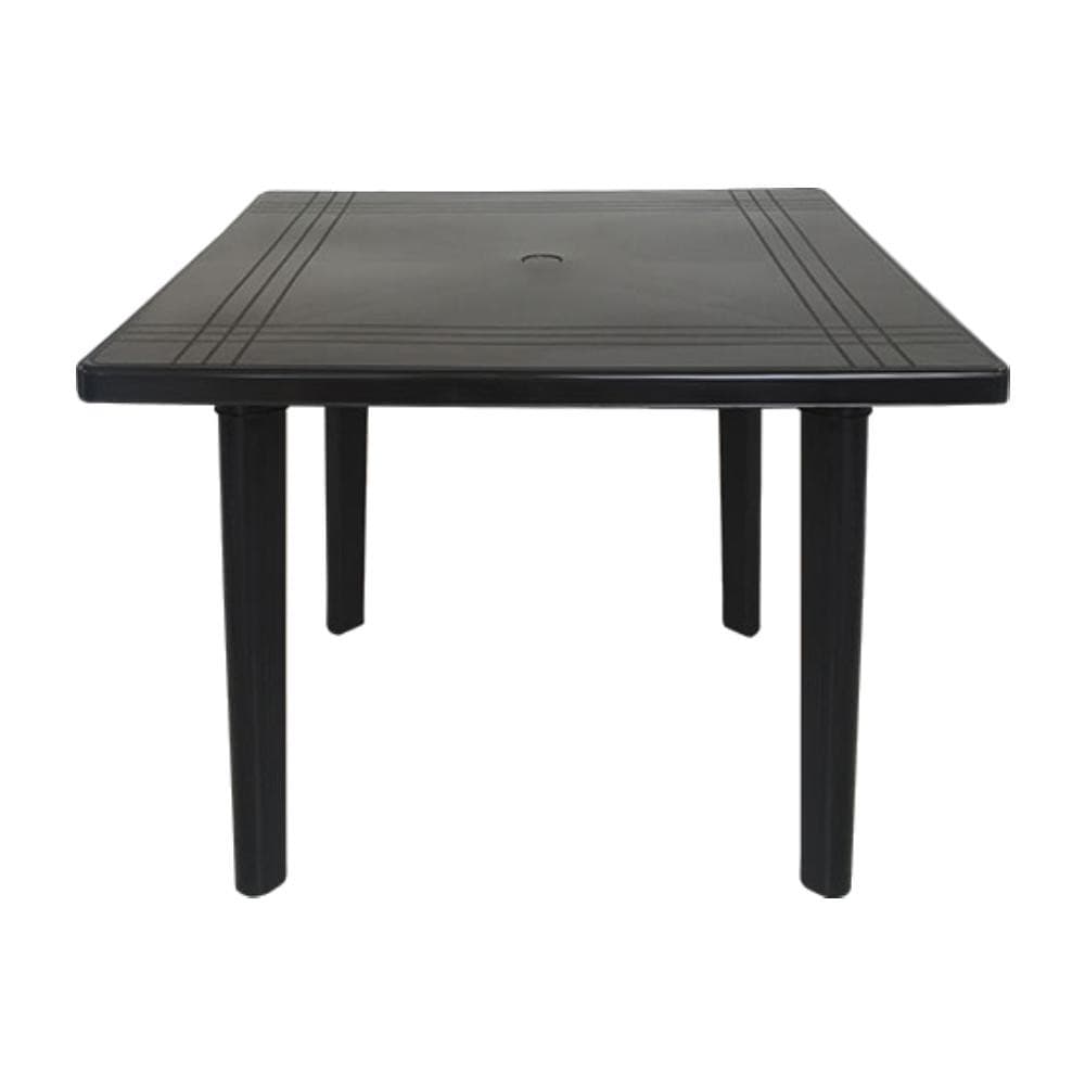 Mesa Quadrada Desmontável Preta ArqPlast Resistente P/Lanchonete Bar Jardim Praia