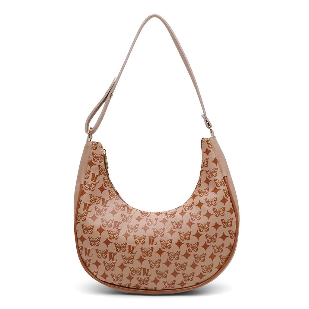 Bolsa Meia Lua Baguete Feminina Estampada Várias Cores Color Bolsa De Ombro Mão Elegante Sofisticada