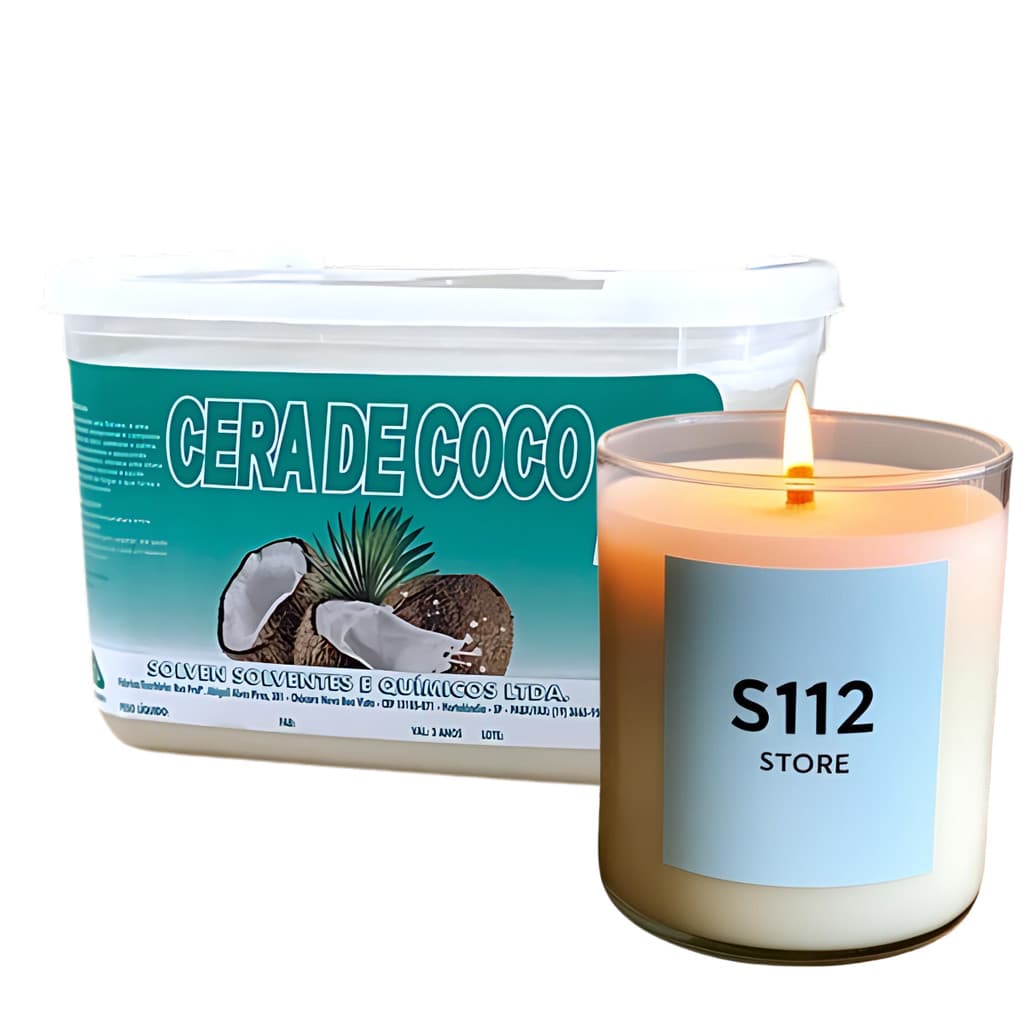 Cera Coco Para Velas 100% Vegetal Vegana Pote 1KG Premmium
