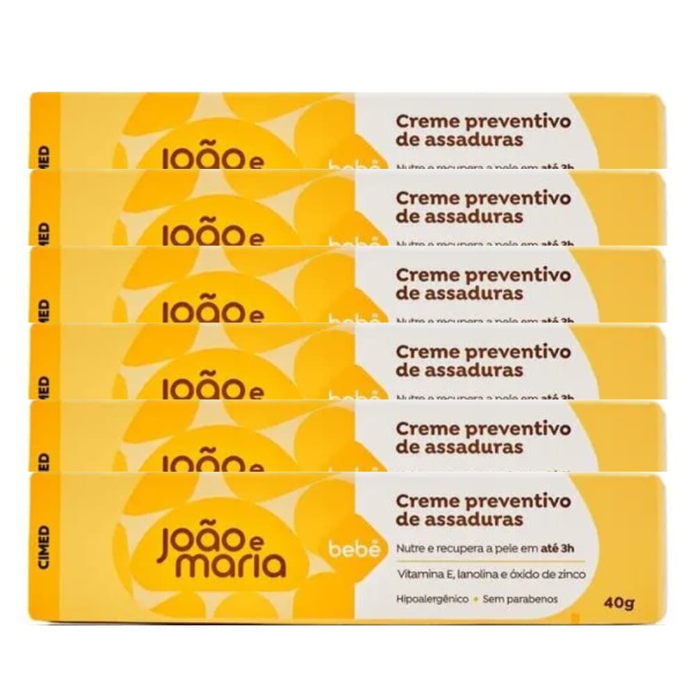 KIT C/ 6UN POMADA DE BEBE JOAO E MARIA CIMED 40G
