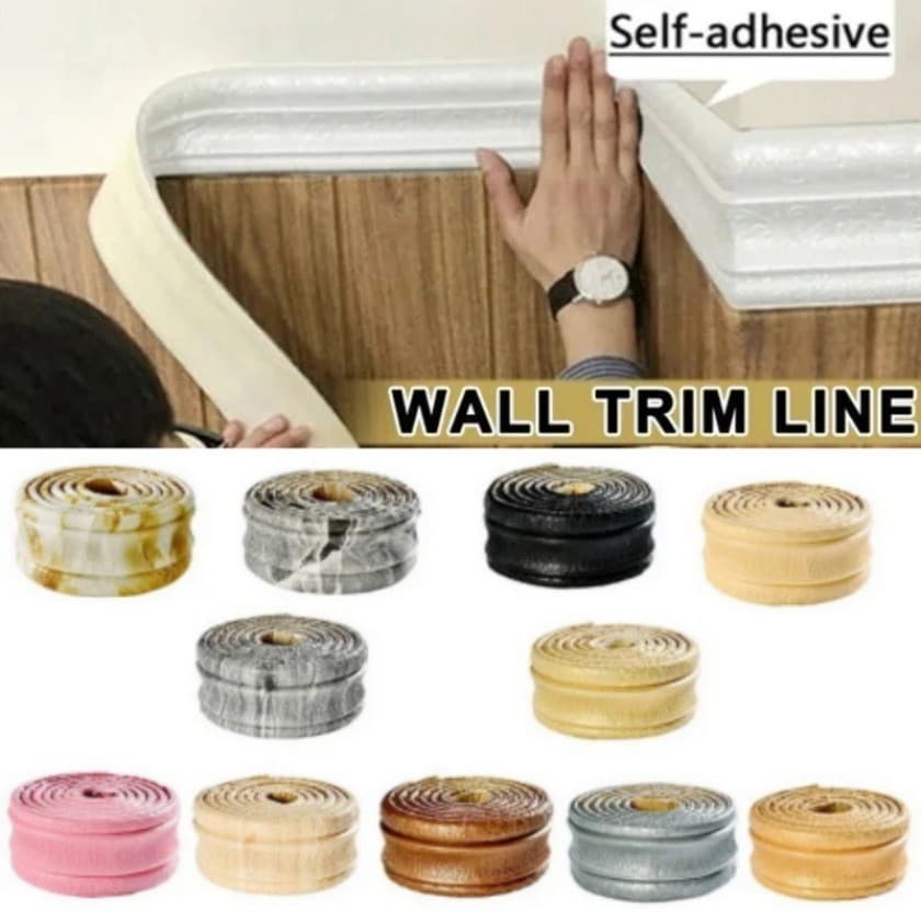 Adesivo de Parede 3D 230cm À Prova de Umidade para Decoração de Parede Doméstica