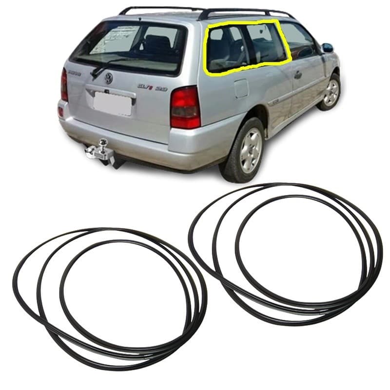 Kit 2 Borrachas Vidros Fixo Janela Fixa Parati G2 Bola 1995 A 2002 PVC Envio Imediato