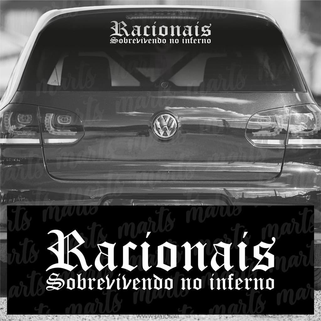 Adesivo Carro Racionais Música Rap Decalque Para Brisa Automotivo