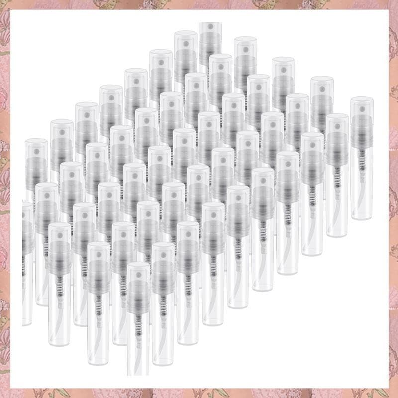 [B J R W] 50Pcs Frasco Plástico Transparente Portátil Fragrância-3Ml