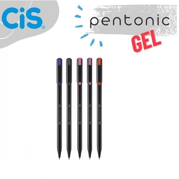 Caneta Hidrográfica Cis Pentonic Gel c/ 5 Cores