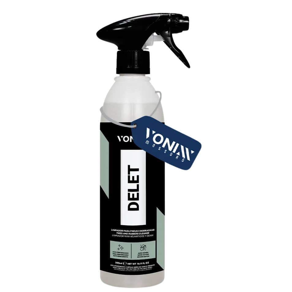 Limpador 500ml Pneus e Borrachas Alta Performance Descontaminante Delet Vonixx