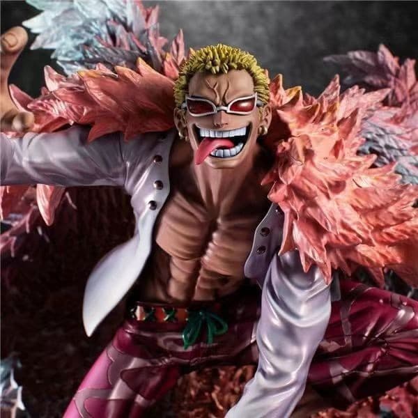 [Novo estilo versão de alta qualidade] One Piece Shichibukai Tianyasha Doflamingo Cena de combate Decoração de figura gr